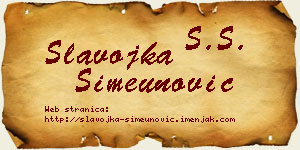 Slavojka Simeunović vizit kartica